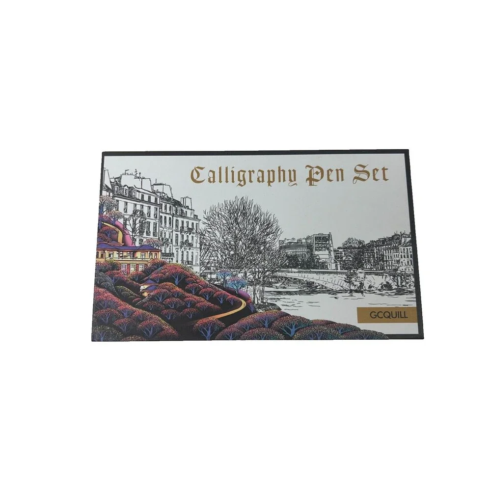 GCQUILL Calligraphy Pen Set 7pc Beginner Fountain Pens Nibs Ink NEW
